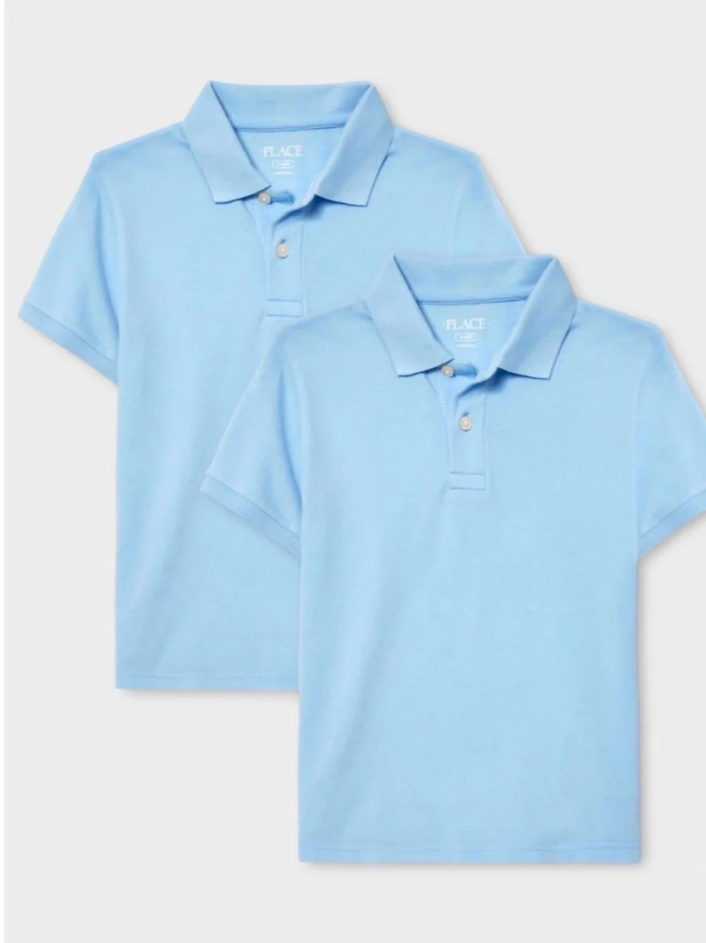 The Children's Place Boys' Short Sleeve Pique Polo, 2 Pack Blue Size L 10/12